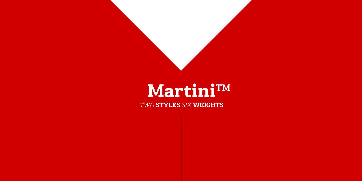 Ejemplo de fuente Martini